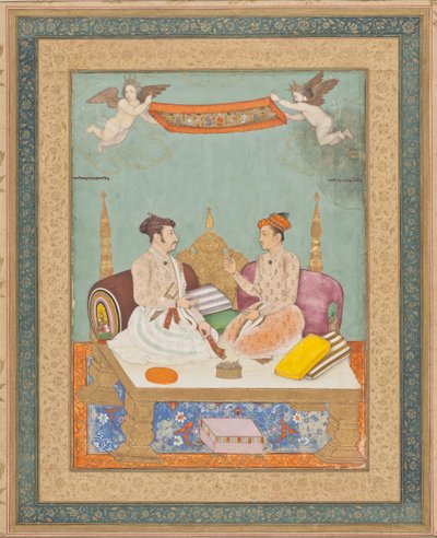 Maharaja Jai Singh of Amber and Maharaja Gaj Singh of Marwar by Vicitra